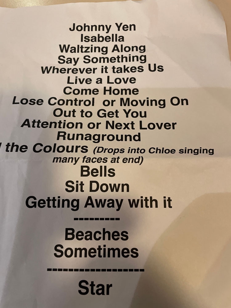 One Of The Three | Setlist Gallery- The James Band Archive